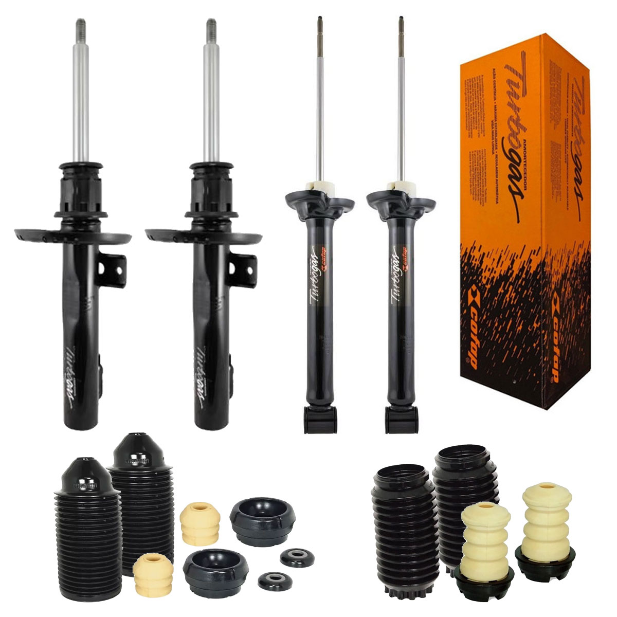 Jogo 4 Amortecedores Cofap + Kits Gol G5 G6 G7 Voyage G5 G6