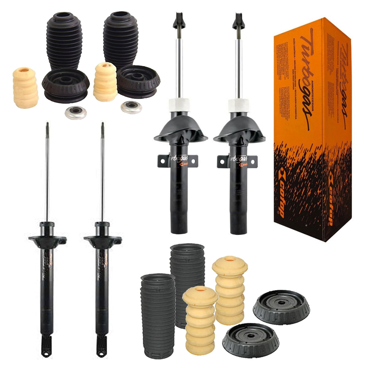 Jogo 4 Amortecedores Cofap + Kits Ford Ka 2008 2009 2010 - Bahia Peças