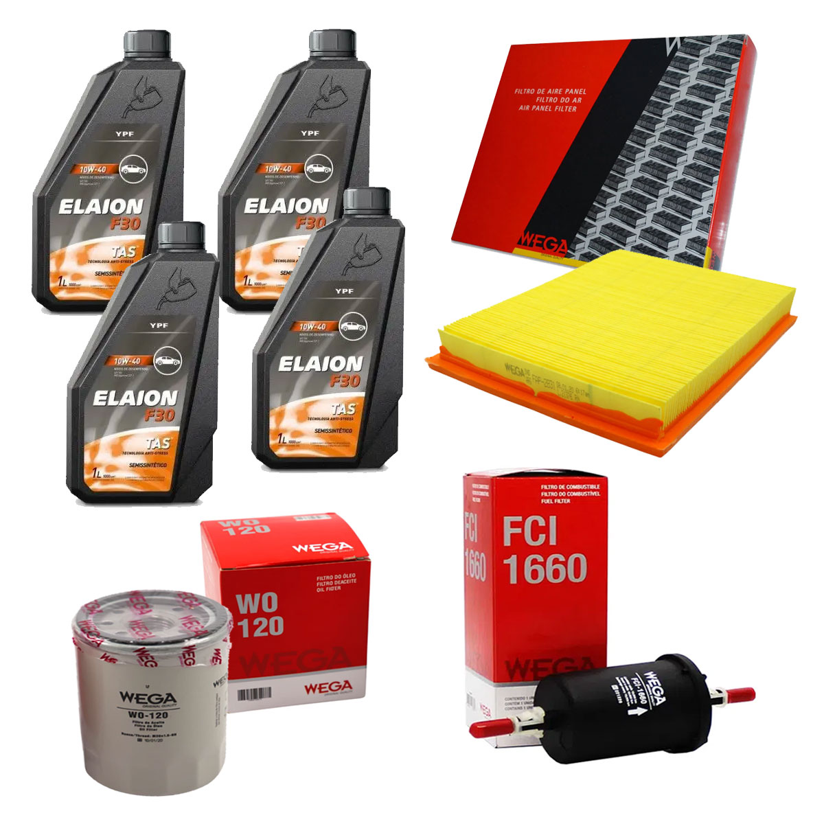 Kit Filtro Combustível Ar + Troca Óleo 15W40 Idea 1.4 Sem Ar