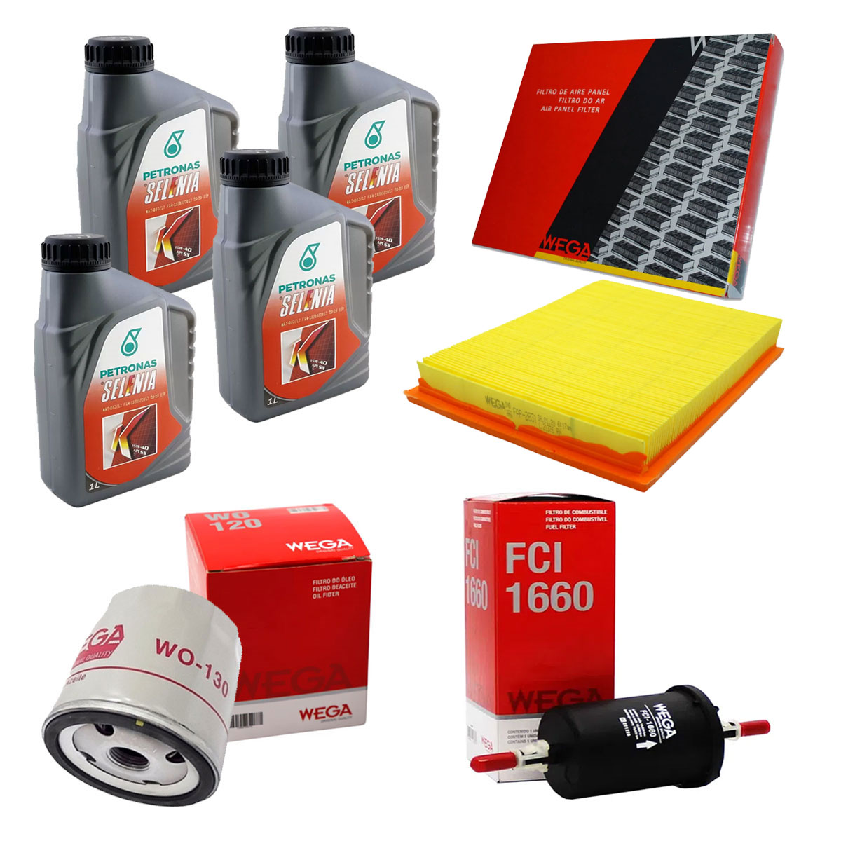 Kit Troca Óleo 15W40 Filtro Ar Combustível Idea 1.8 8V S/ Ar