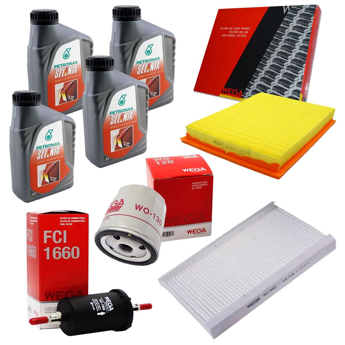 Kit Troca Óleo 15W40 Filtro Ar Combustível Idea 1.8 8V C/ Ar