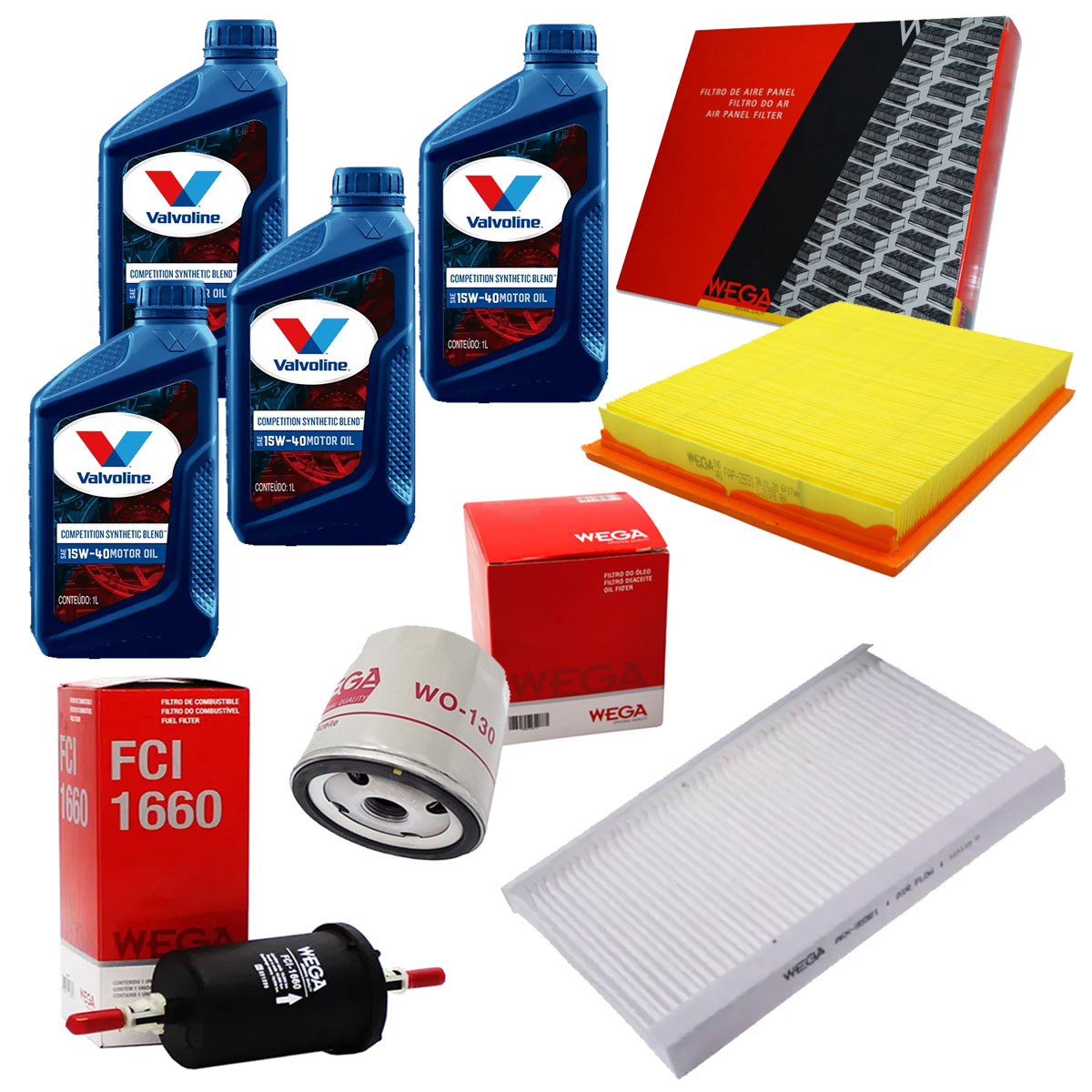 Kit Ar Filtro Combustível + Troca Óleo 15W40 Idea 1.8 8V C/ Ar