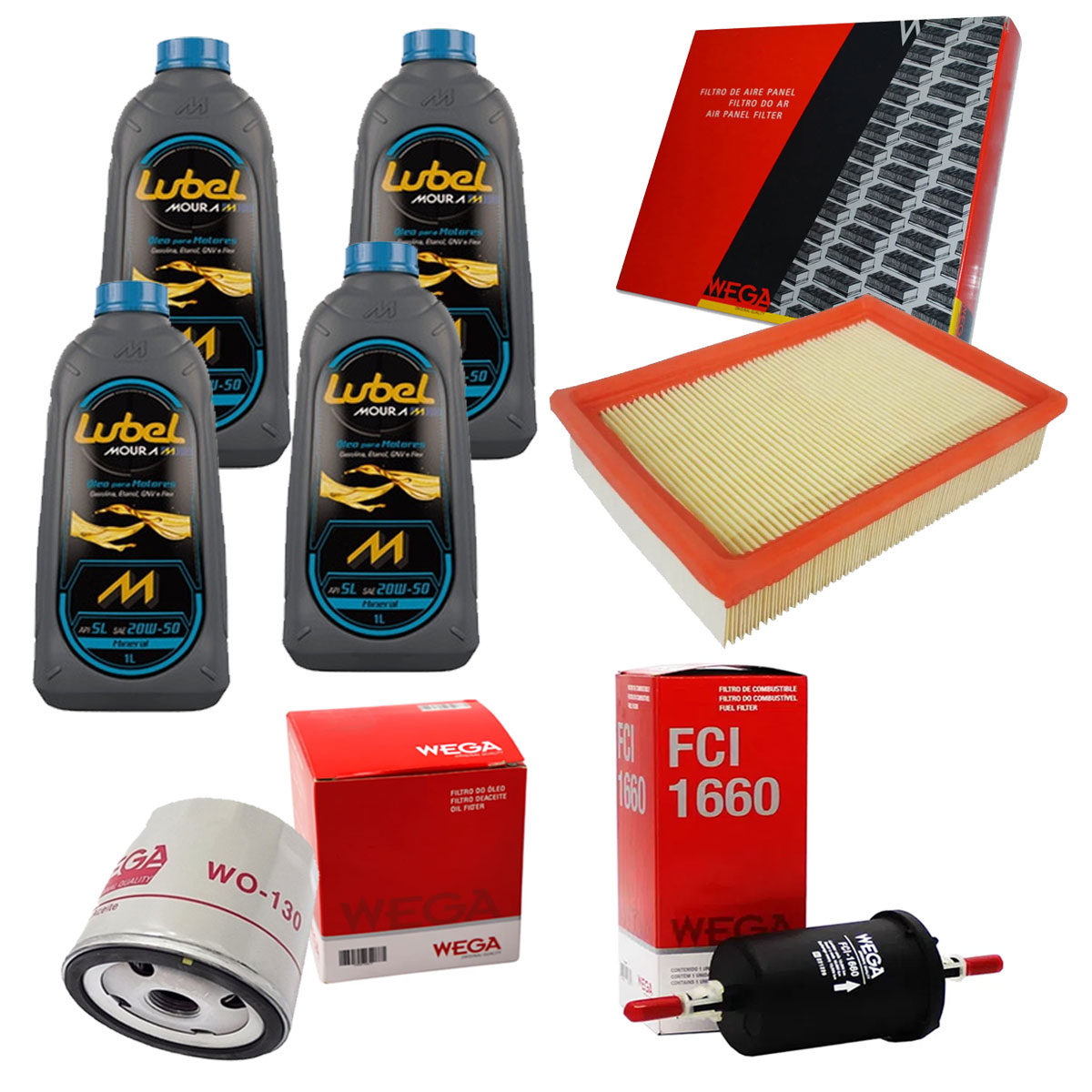 Kit Filtro Óleo Combustível Ar Troca Óleo 20W50 Celta Todos
