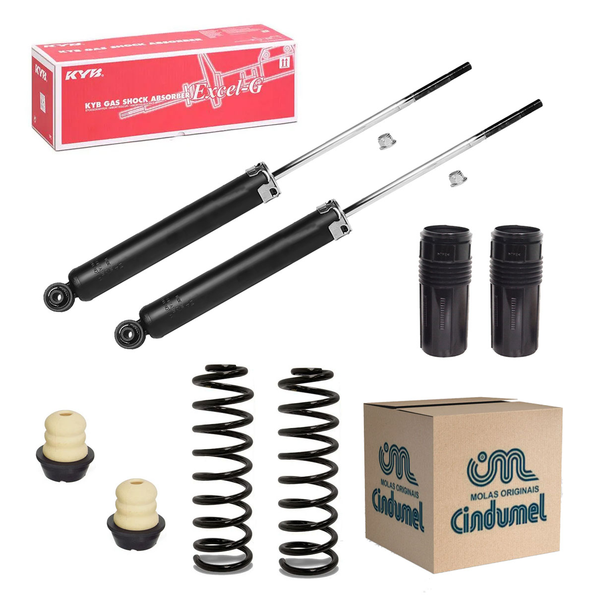 Par Amortecedores Traseiros + Mola GNV Siena 1998 1999 2000