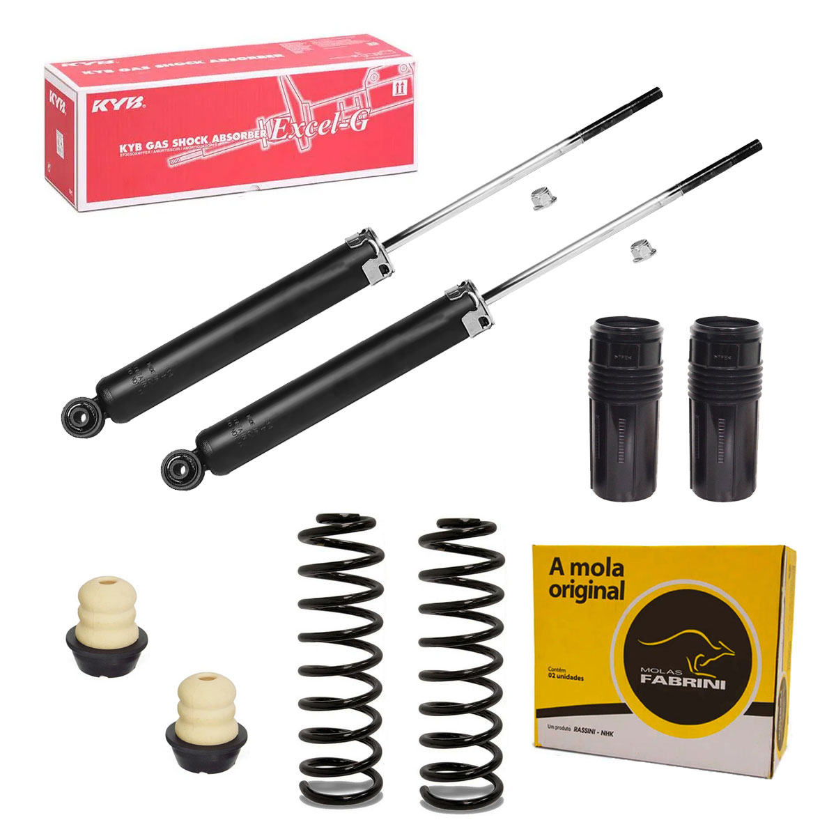 Par Amortecedores Traseiros + Mola Siena 2001 2002 2003 2004