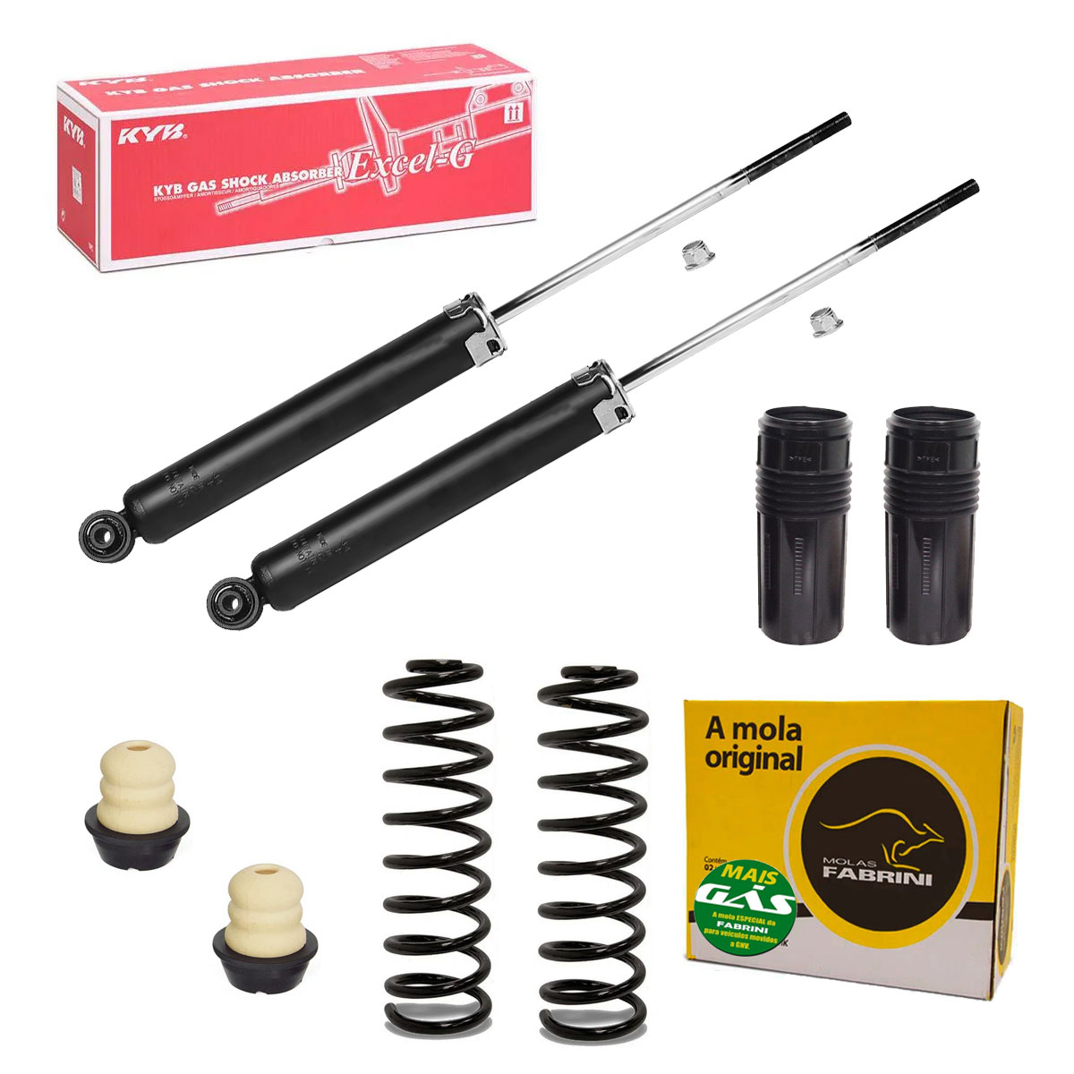 Par Amortecedores Traseiros + Mola GNV Palio 1998 1999 2000