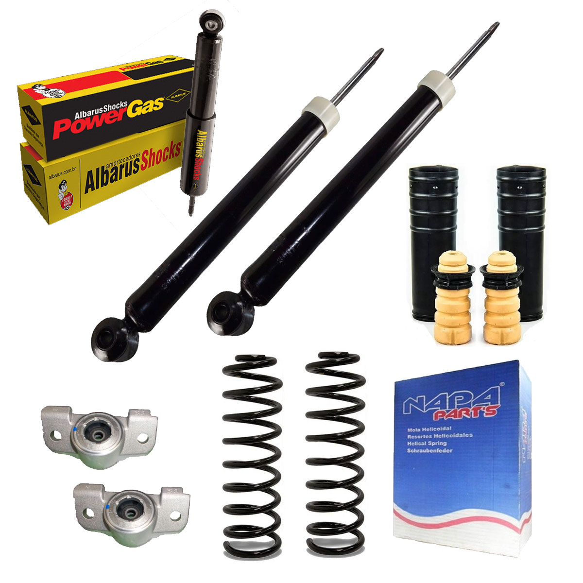 Par Amortecedores Traseiros + Mola GNV Spin 2012 2013 2014