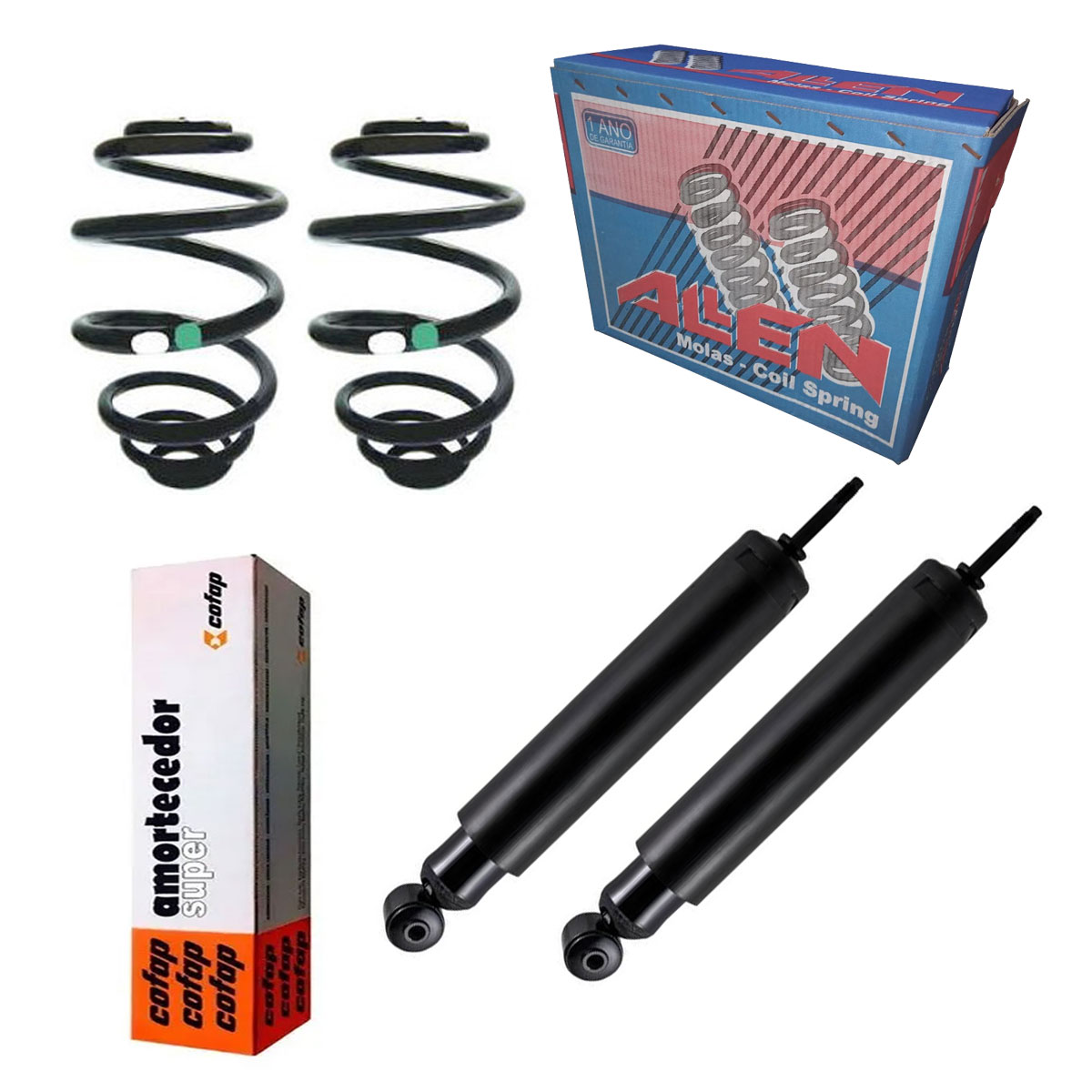 Par Amortecedores Traseiros + Mola Monza 1983 1984 1985 1986