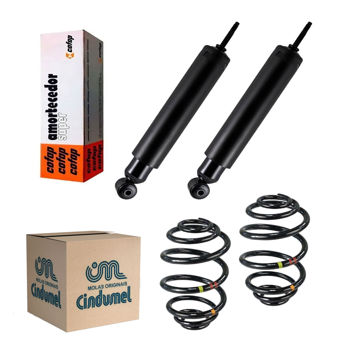 Par Amortecedores Traseiros + Mola GNV Kadett 1989 1990