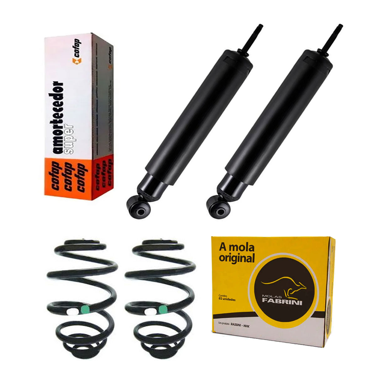 Par Amortecedores Traseiros + Mola Kadett 1989 1990