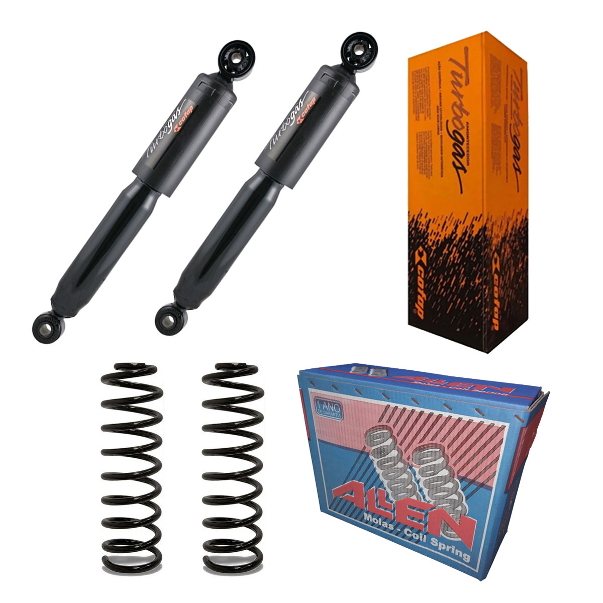 Par Amortecedores Traseiros + Mola GNV Meriva 2008 2009 2010