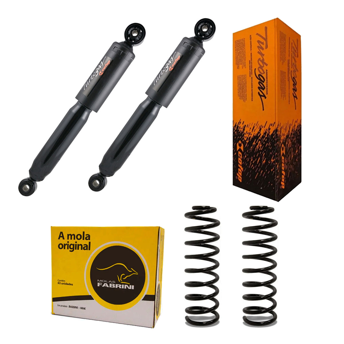 Par Amortecedores Traseiros + Mola GNV Meriva 2005 2006 2007