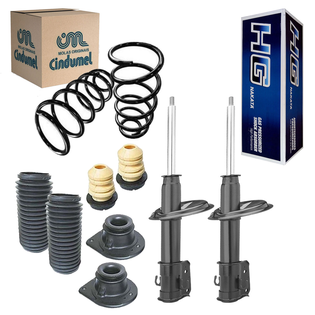 Par Amortecedores Dianteiros + Molas + Kit Strada Adventure