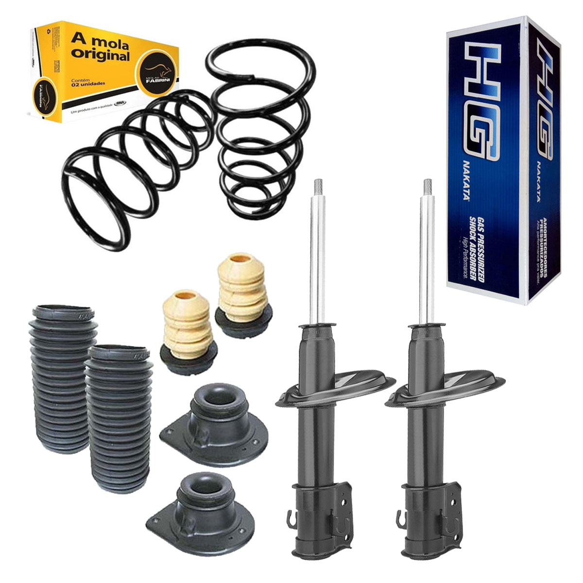 Par Amortecedores Dianteiros + Molas + Kit Strada Adventure