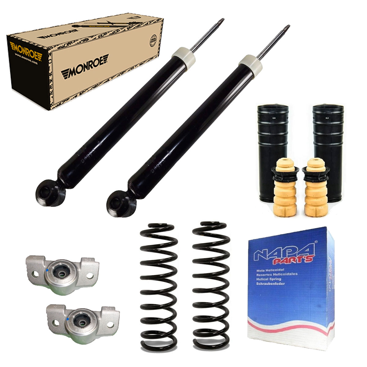 Par Amortecedores Traseiros + Mola GNV Spin 2012 2013 2014