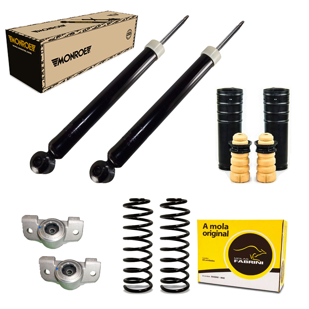 Par Amortecedores Traseiros + Mola Spin 2012 2013 2014 2015