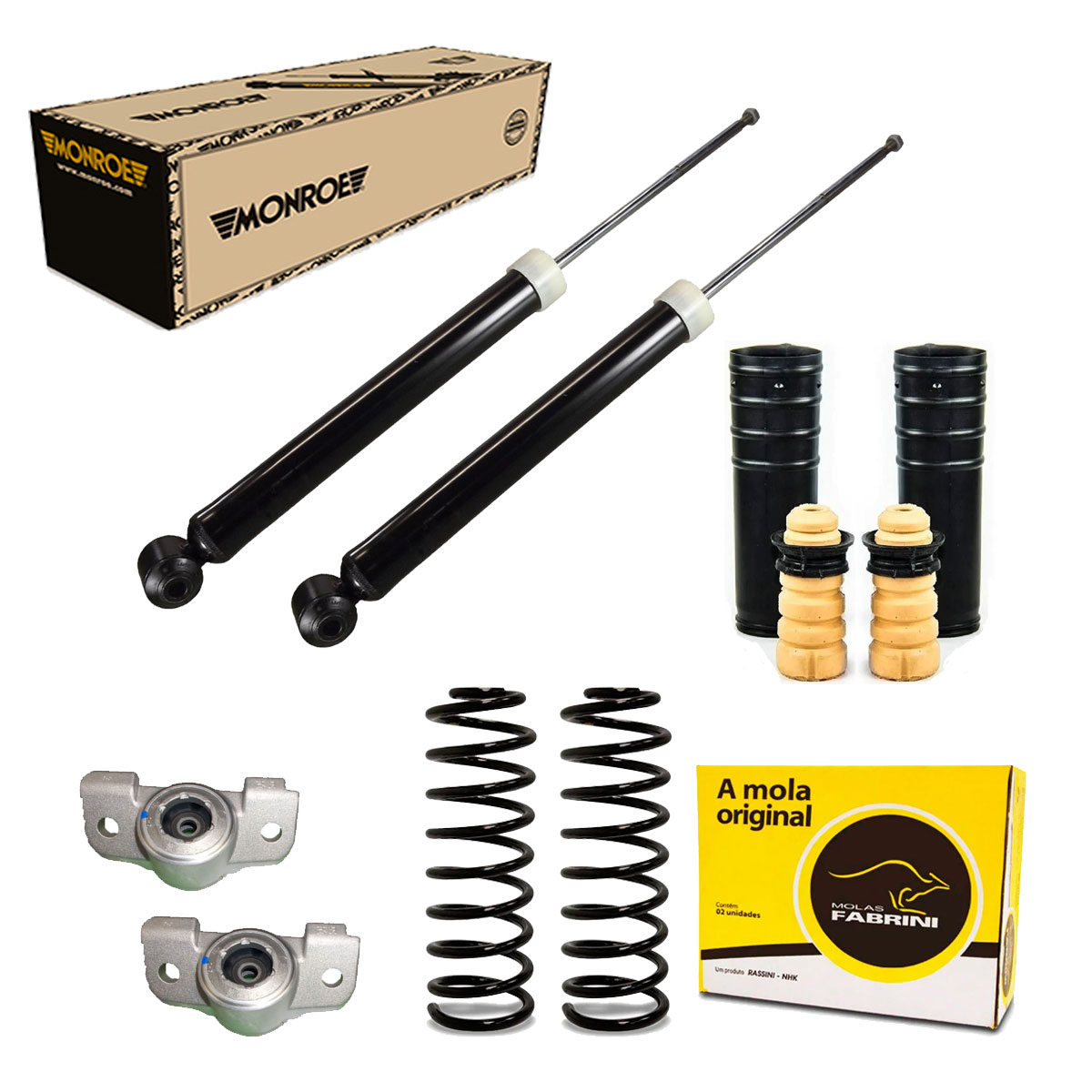 Par Amortecedores Traseiros + Mola Onix 2016 2017 2018 2019