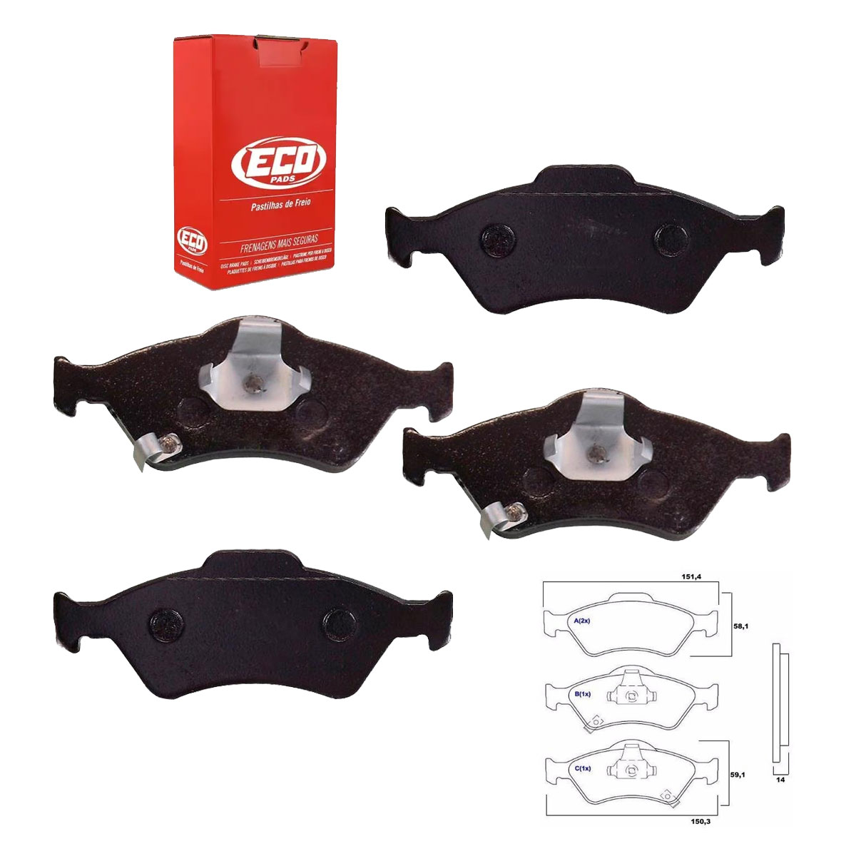 Jogo Pastilha Freio Dianteira Fit 2008 2007 2006 2005 2004