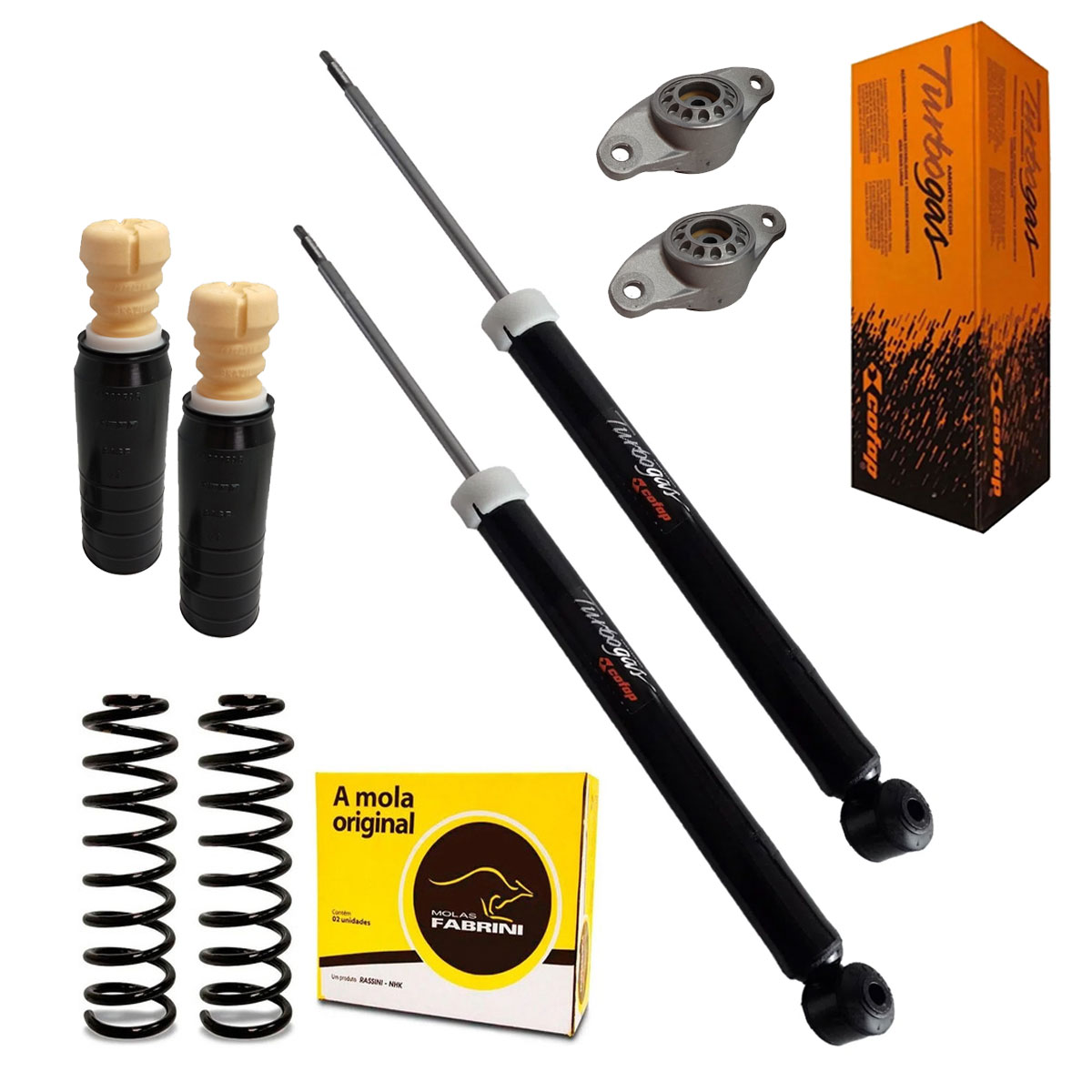 Par Amortecedores Traseiros + Molas + Kit Idea Adventure