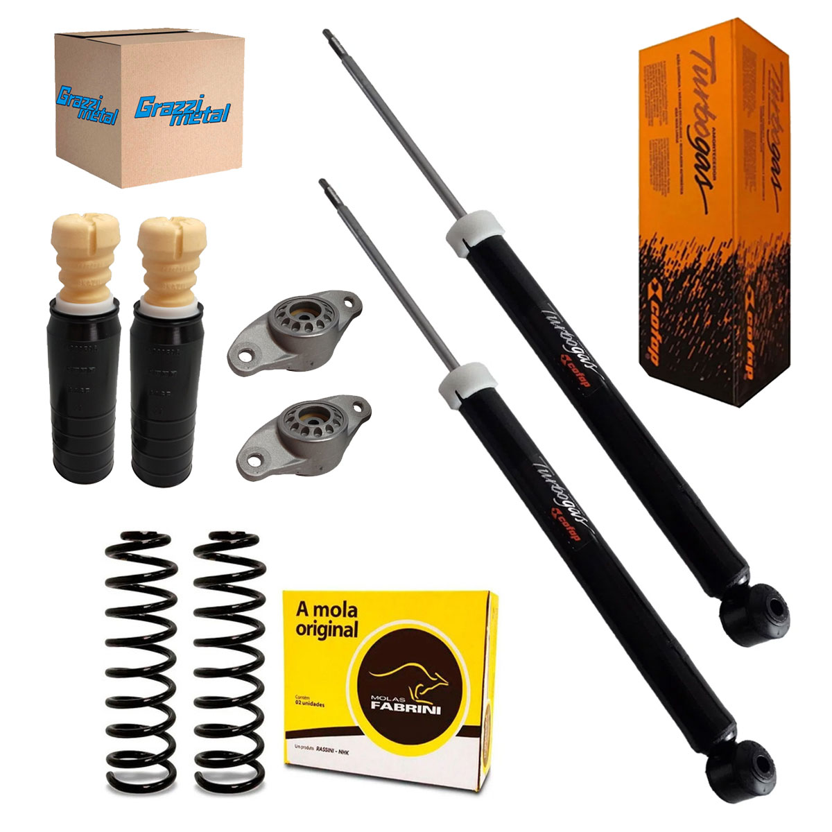 Par Amortecedores Traseiros + Molas + Kit Idea Adventure
