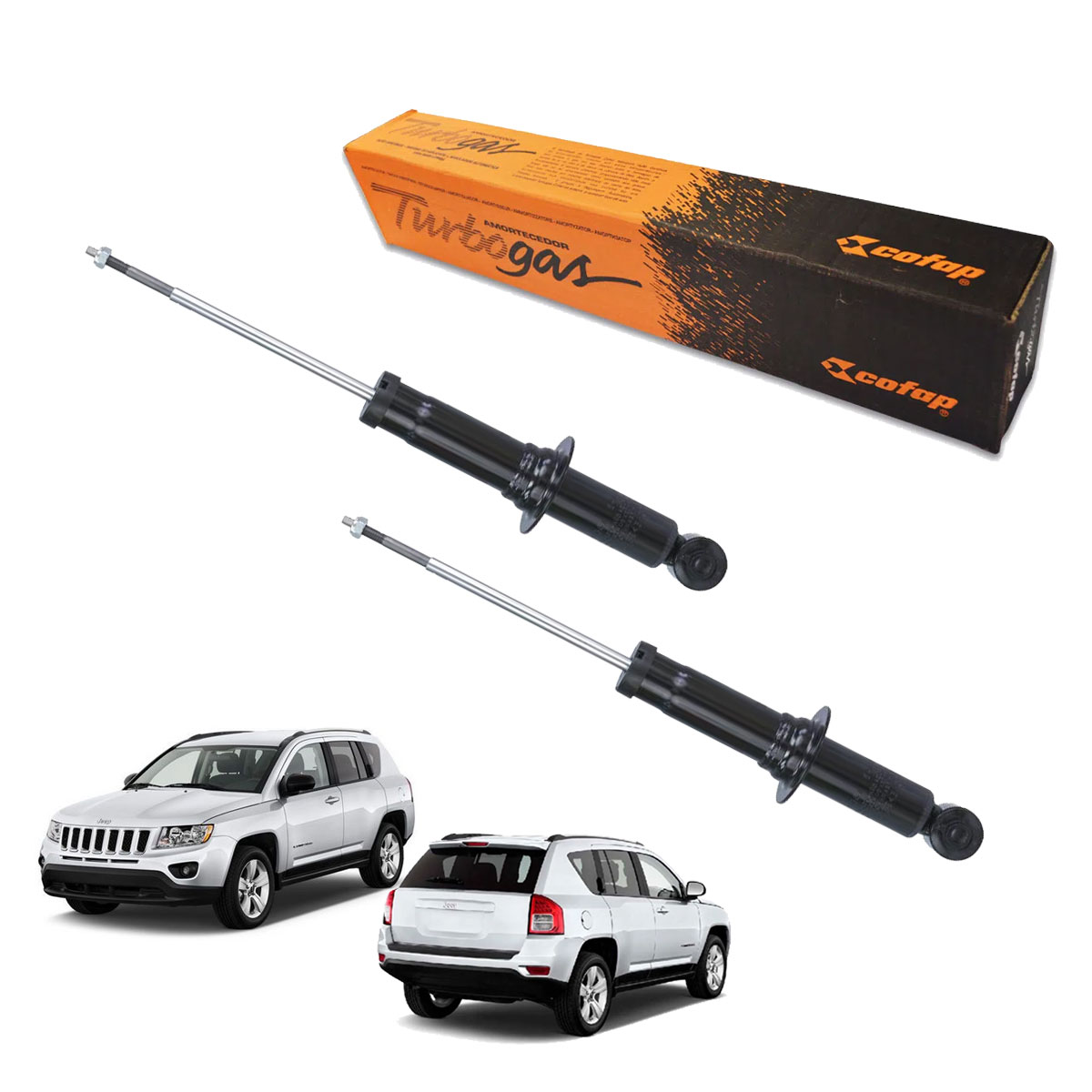 Par Amortecedores Traseiros Compass 2.0 2012 2013 2014 2015