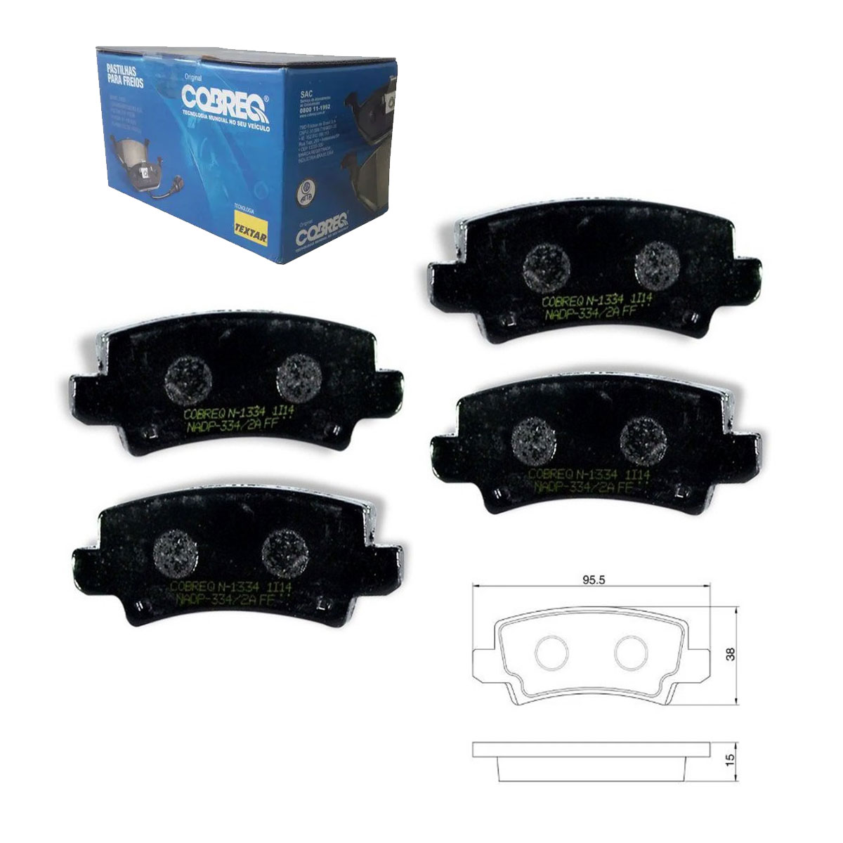 Jogo Pastilha Freio Traseira Corolla 1.6 1.8 2005 2004 2003