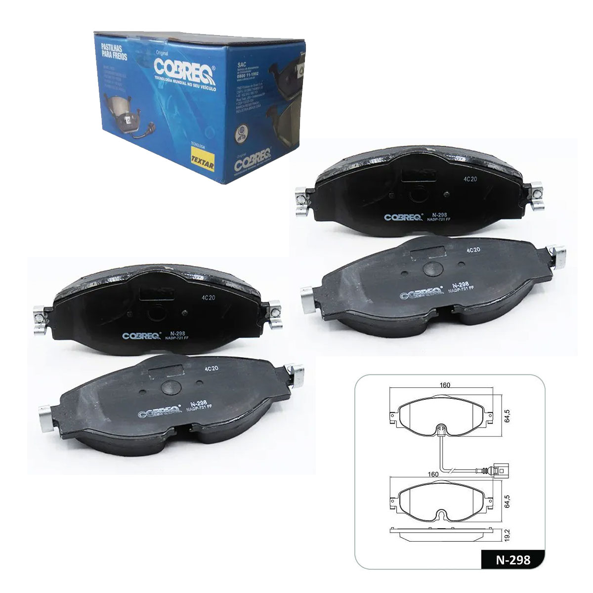 Jogo Pastilha Freio Dianteira Taos 1.4 16v 250 Tsi 2022 2023