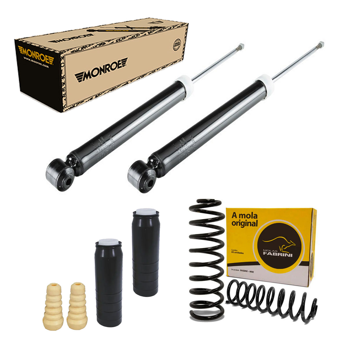 Par Amortecedores Traseiros + Molas + Kit Idea 1.4 2006 2007