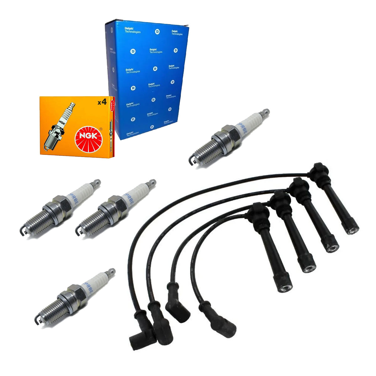 Jogo Cabo + Velas Doblo 1.3 16V Fire 2002 2003 2004 2005