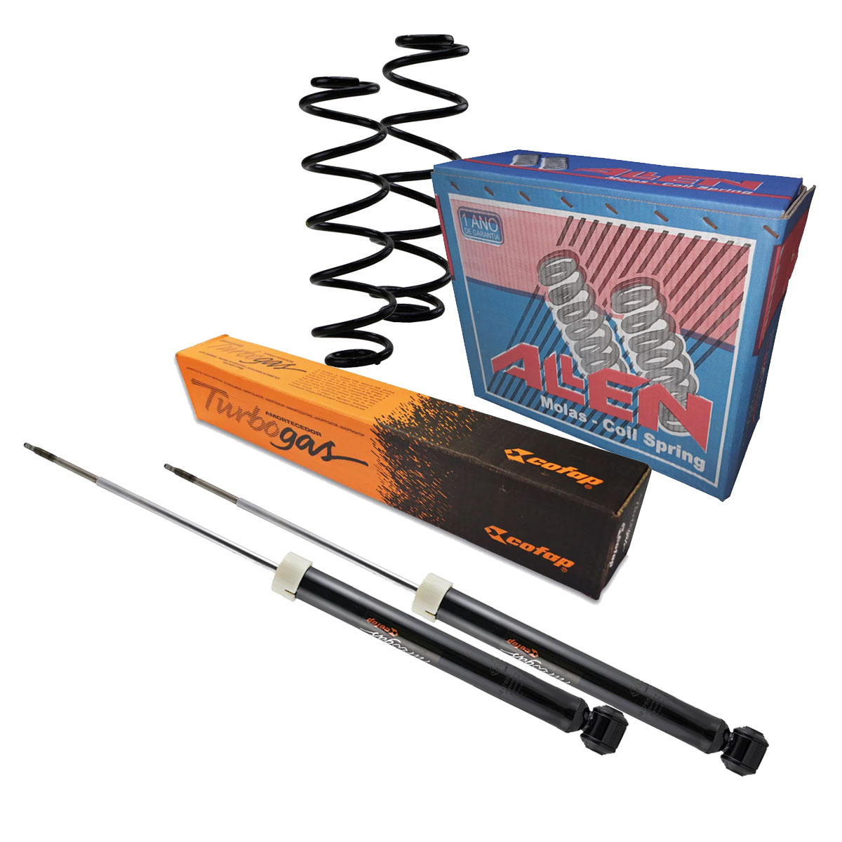 Par Amortecedores Traseiros + Molas Stilo 1.8 2007 2008 2009