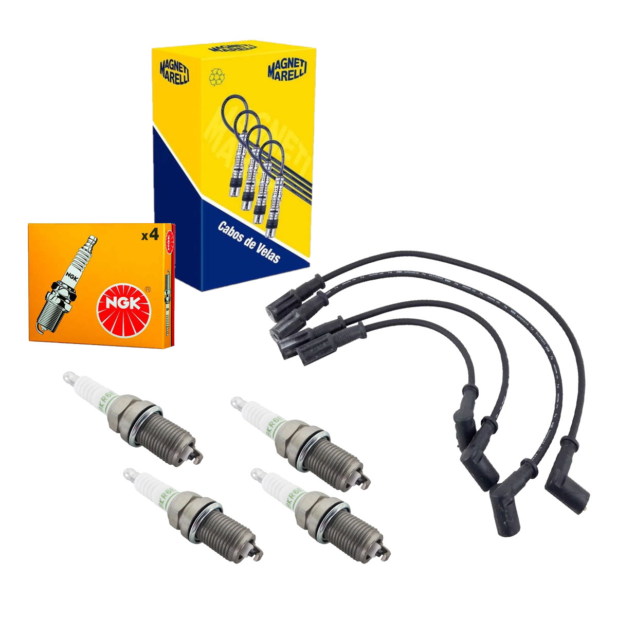 Jogo Cabo + Velas Fiorino 1.3 Fire 8V 2003 2004 2005 2006