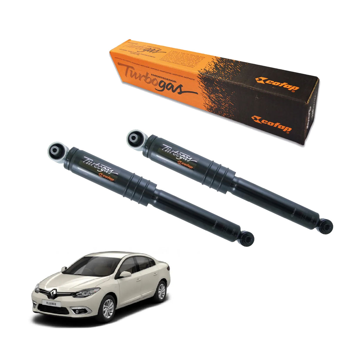 Par Amortecedores Traseiros Fluence 2011 2012 2013 2014 2015