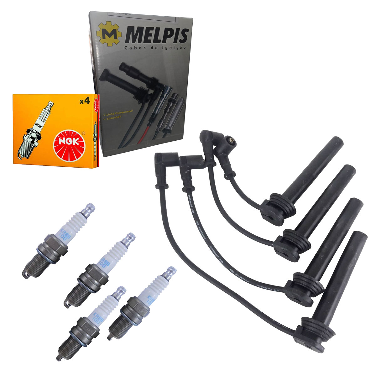 Jogo Cabo + Velas Fiat Bravo 1.8 16V Etorq 2015 2016