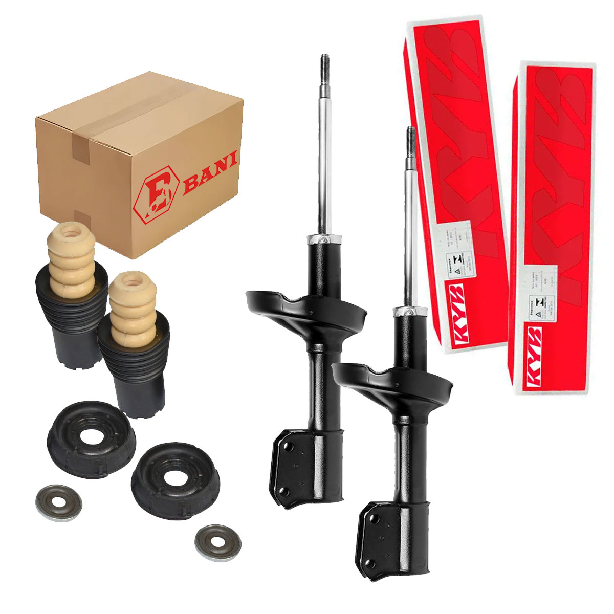 Par Amortecedores Dianteiros + Kits Clio 1.6 2000 2001 2002