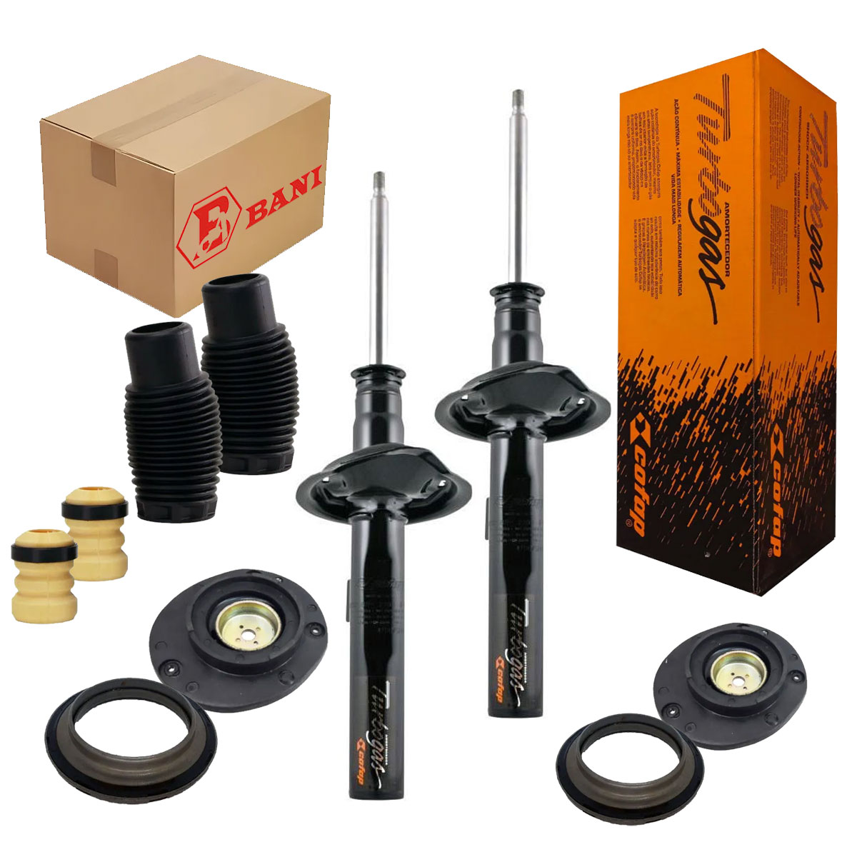 Par Amortecedores Dianteiros + Kits 207 Hatch 2009 2010 2011