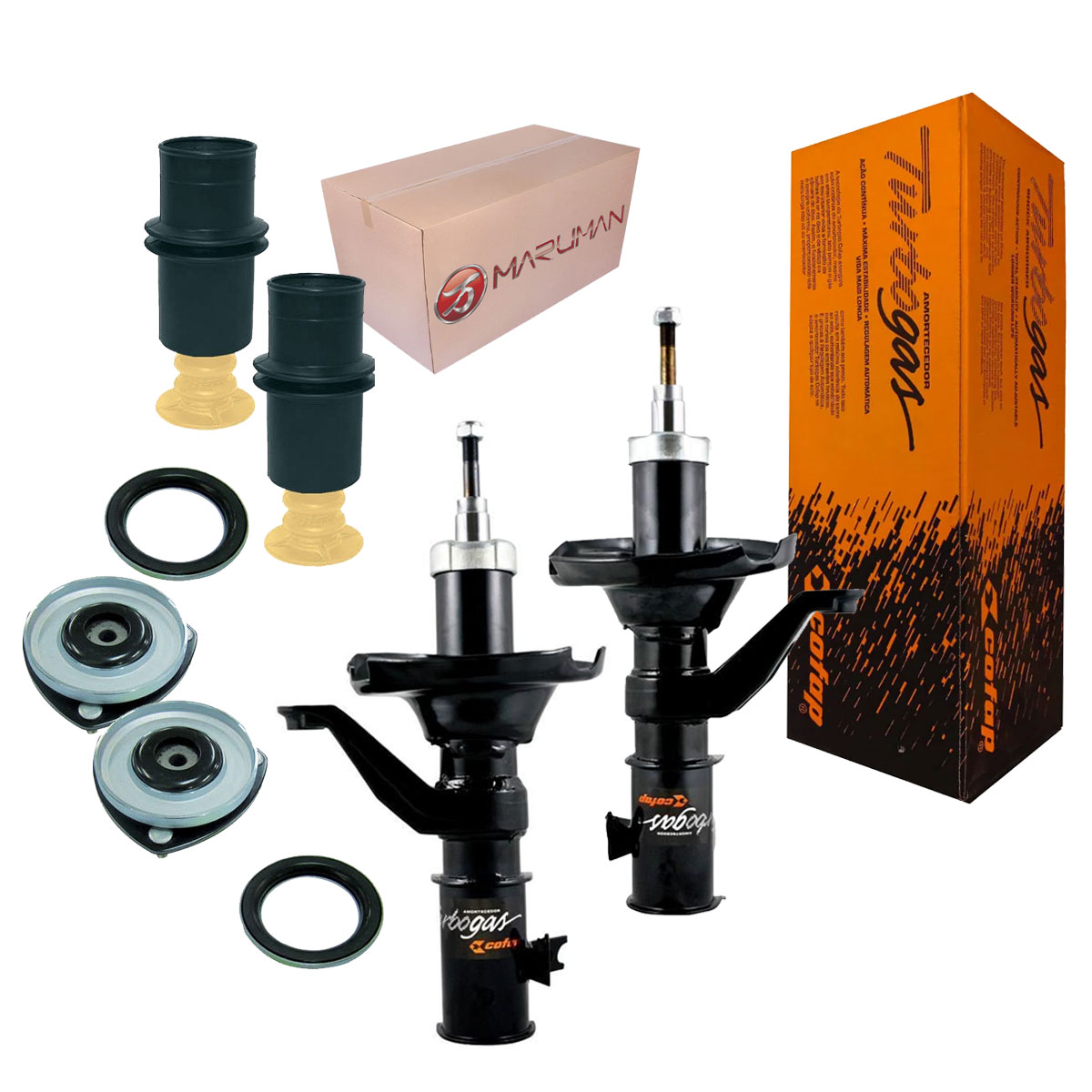 Par Amortecedores Dianteiros + Kits Civic 1.7 2003 2004 2005