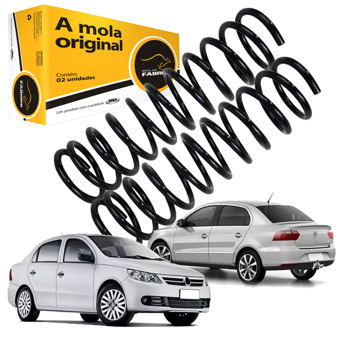 Par Molas Traseiras Reforçadas 80Kg Parati Bola Voyage G5 G6