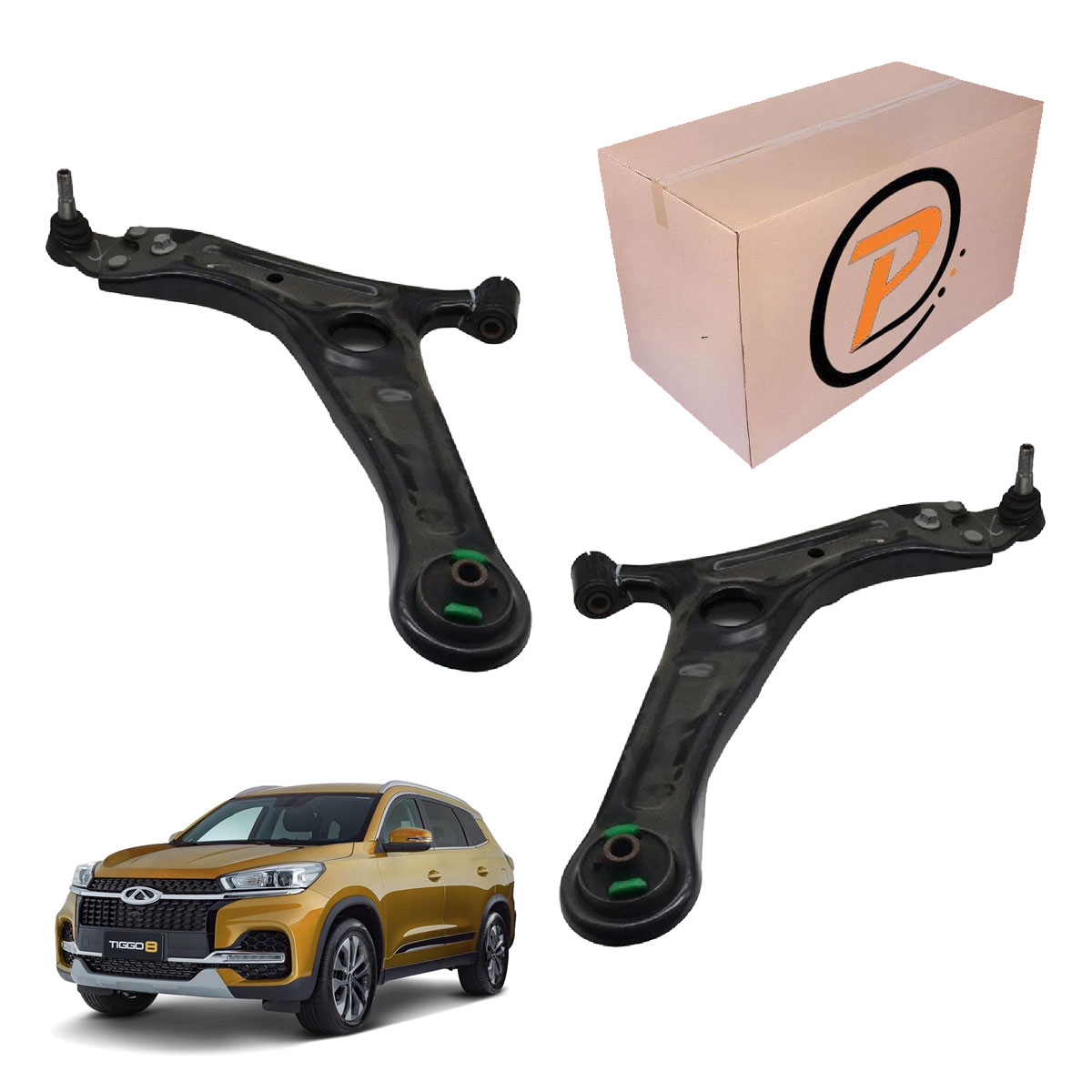 Par de Bandeja Balança Completa Tiggo 8 Turbo 2021 2022 2023