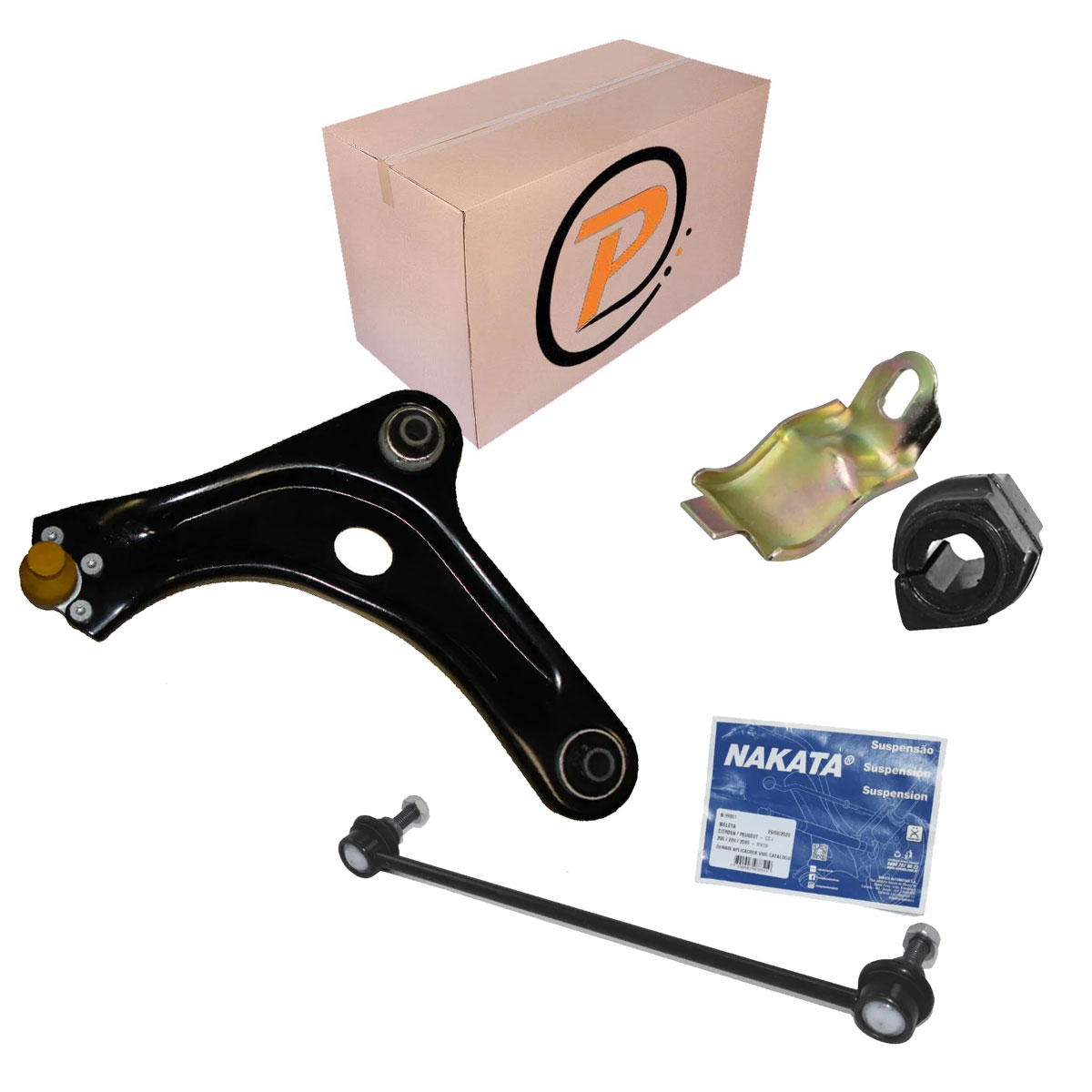 Bandeja Balança Esquerda Pivô Bieleta Bucha C3 2003 ate 2012