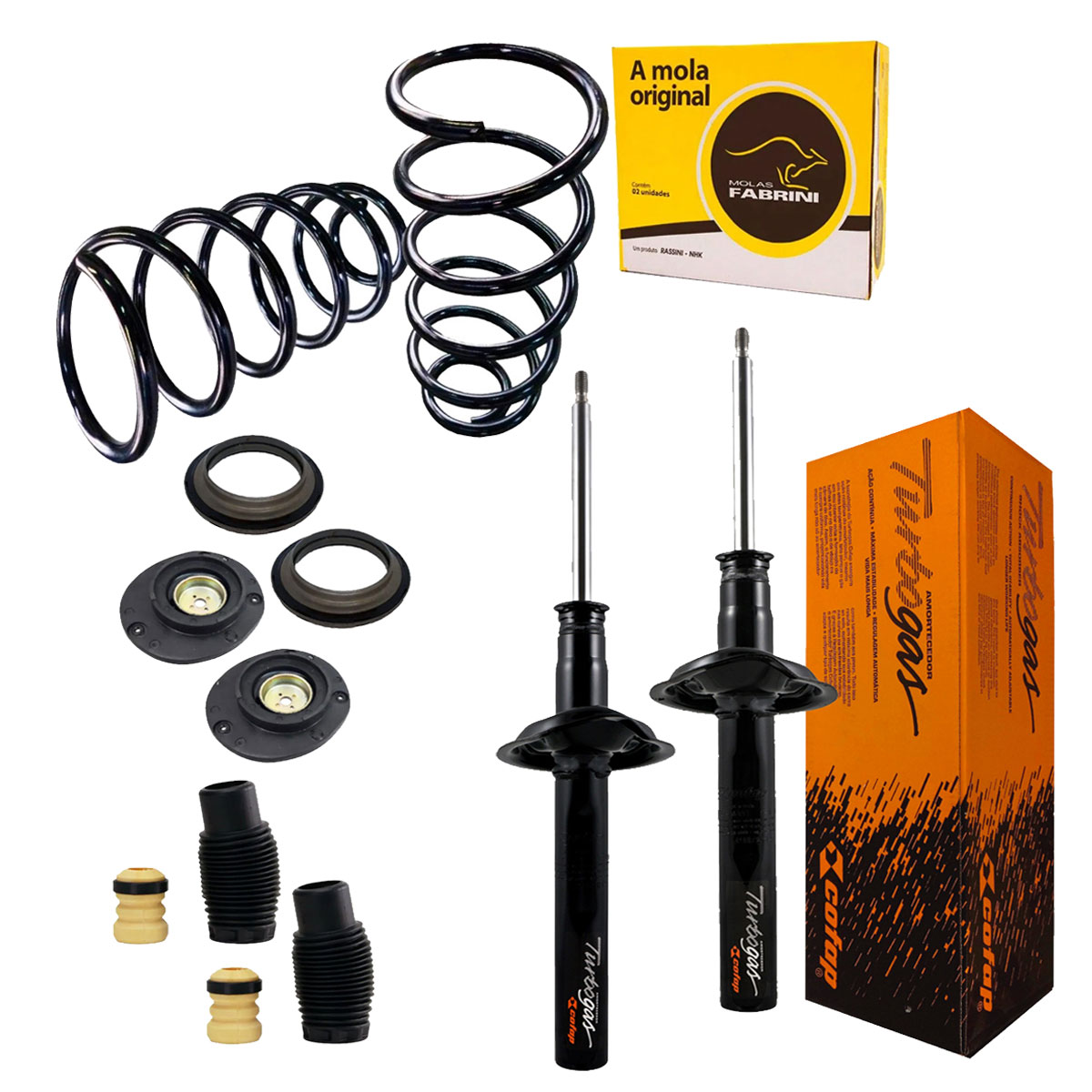 Par Amortecedores Dianteiros + Molas + Kit 207 Sedan 1.4 8v