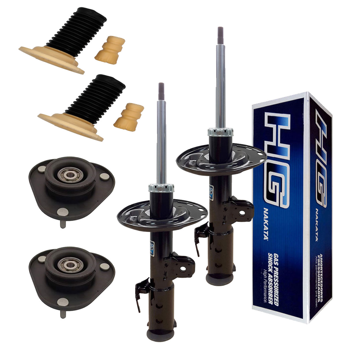 Par Amortecedores Dianteiros Nakata + Kit Rav4 2013 Até 2019