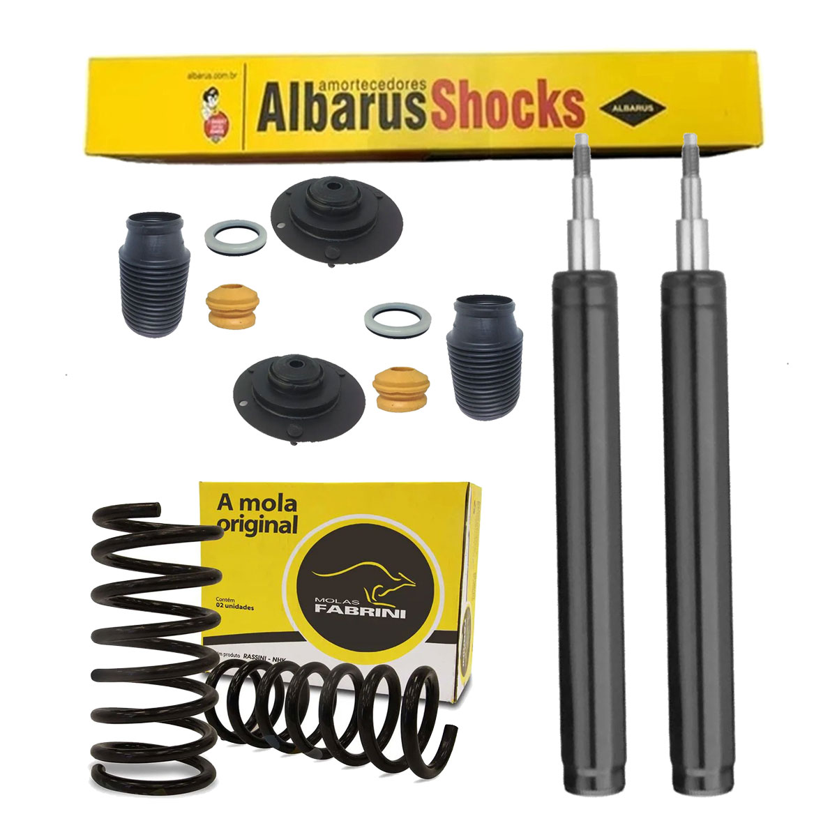 Par Amortecedores Dianteiros + Kit + Molas Monza 1991 A 1996
