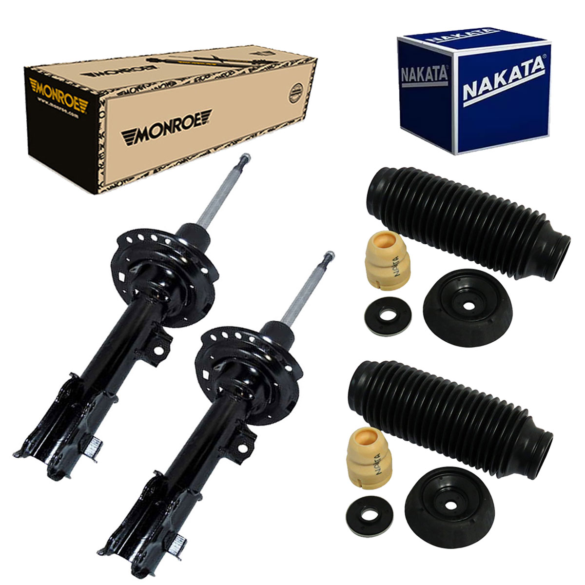 Par Amortecedores Dianteiros + Kit Nakata Hb20x 2013 A 2021