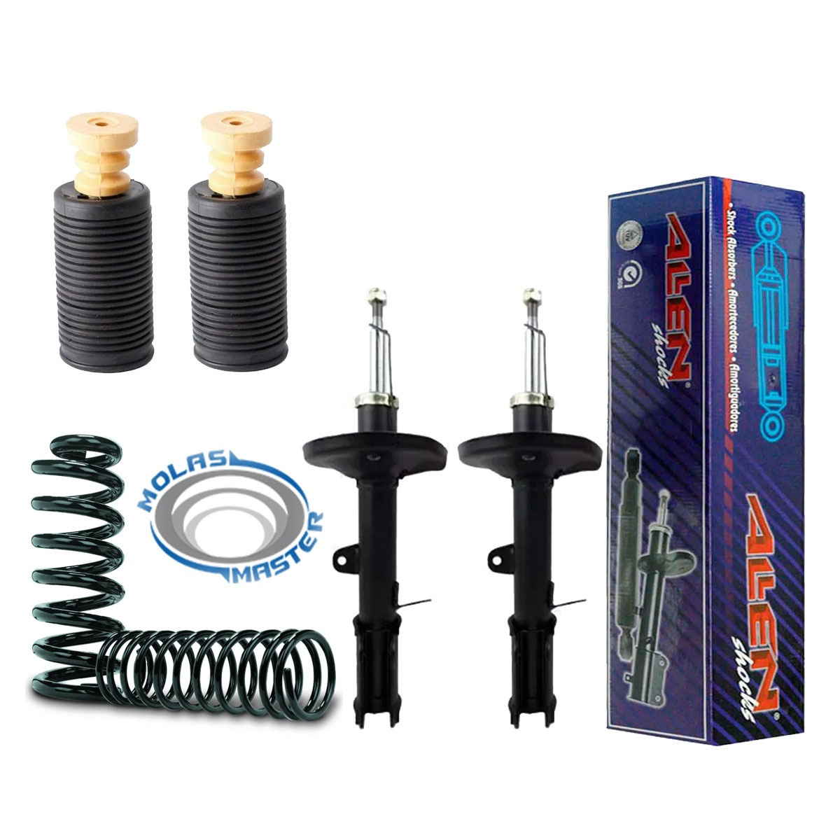 Par Amortecedores Traseiros + Mola + Kit Corolla 1992 A 1997