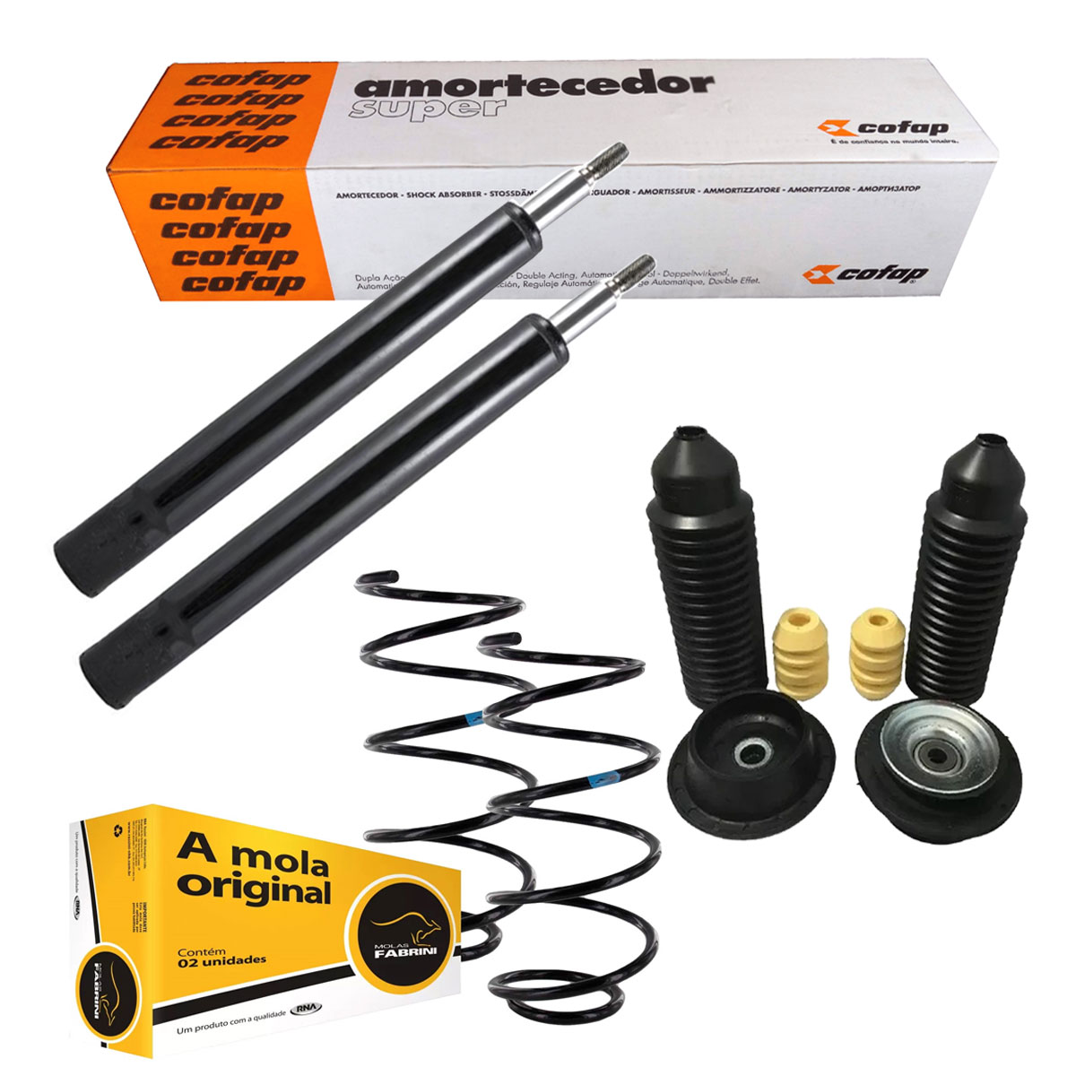 Par Amortecedor Dianteiro + Kit + Mola Gol G4 G3 1999 A 2007