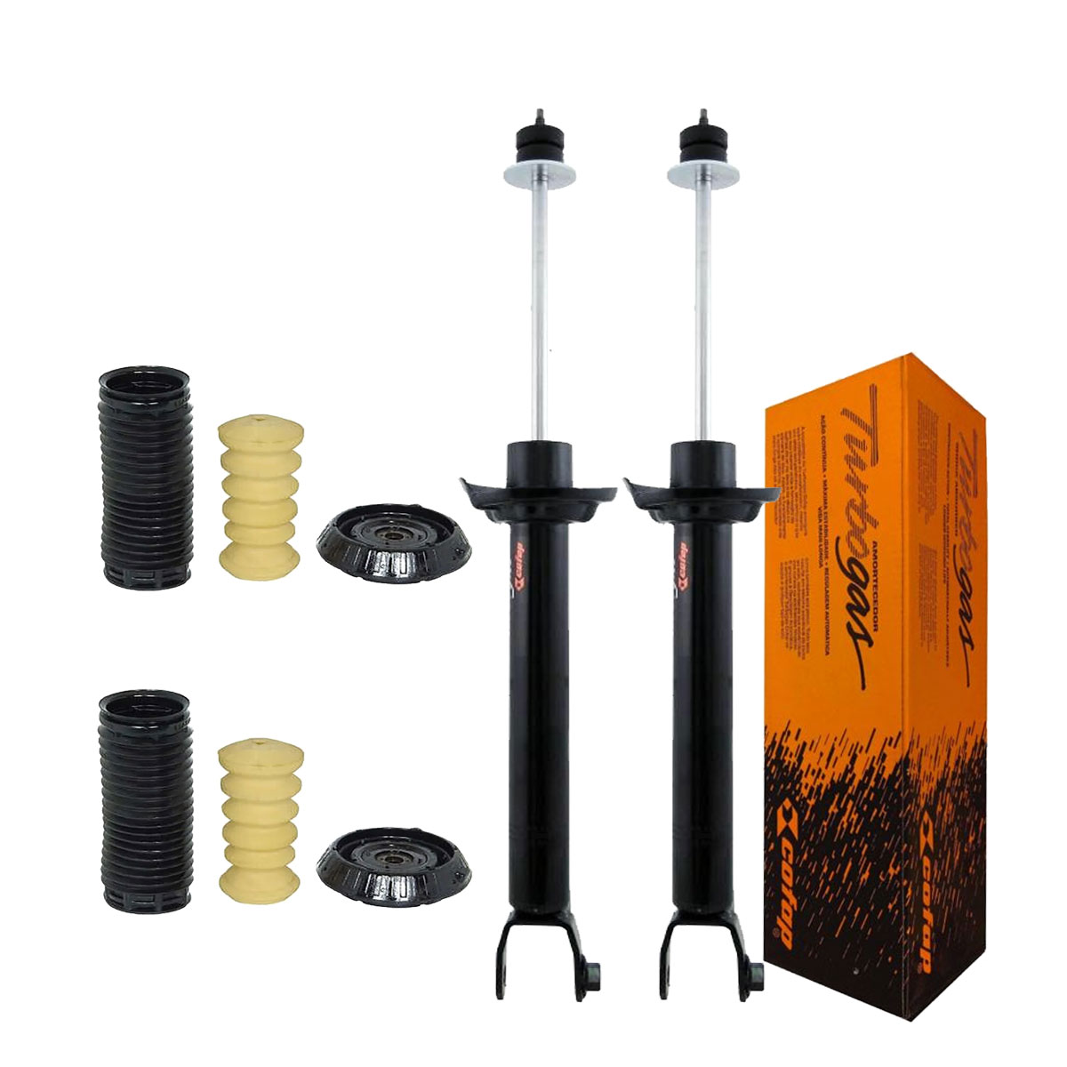 Par Amortecedor Traseiro Cofap + Kit Ford Ka 2011 2012 2013