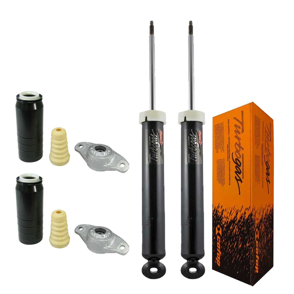 Par Amortecedores Traseiros + Kit Punto 1.6 1.8 2011 a 2017