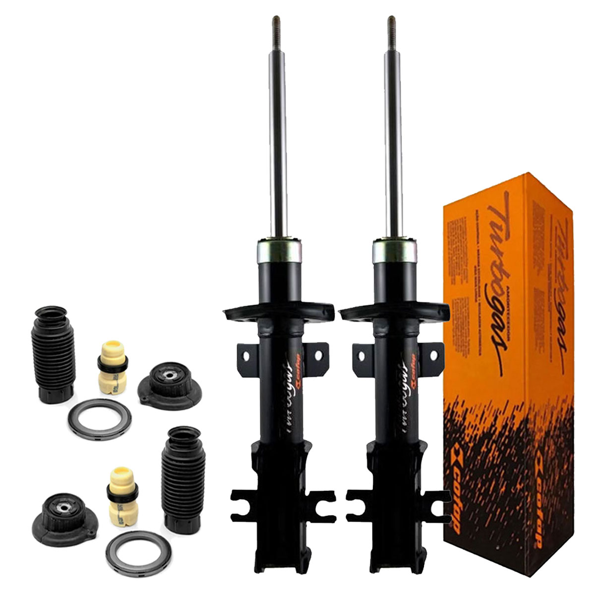 Par Amortecedores Dianteiros + Kit Fiat Bravo 2011 até 2017