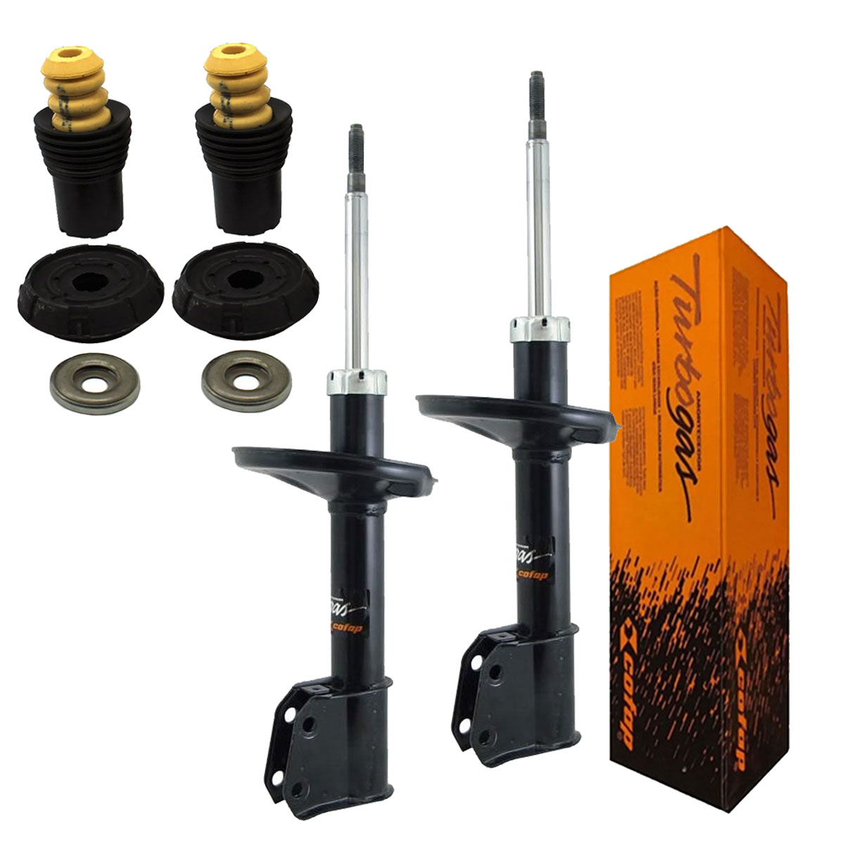 Par Amortecedores Dianteiros Cofap + Kit Clio 2012 Até 2017