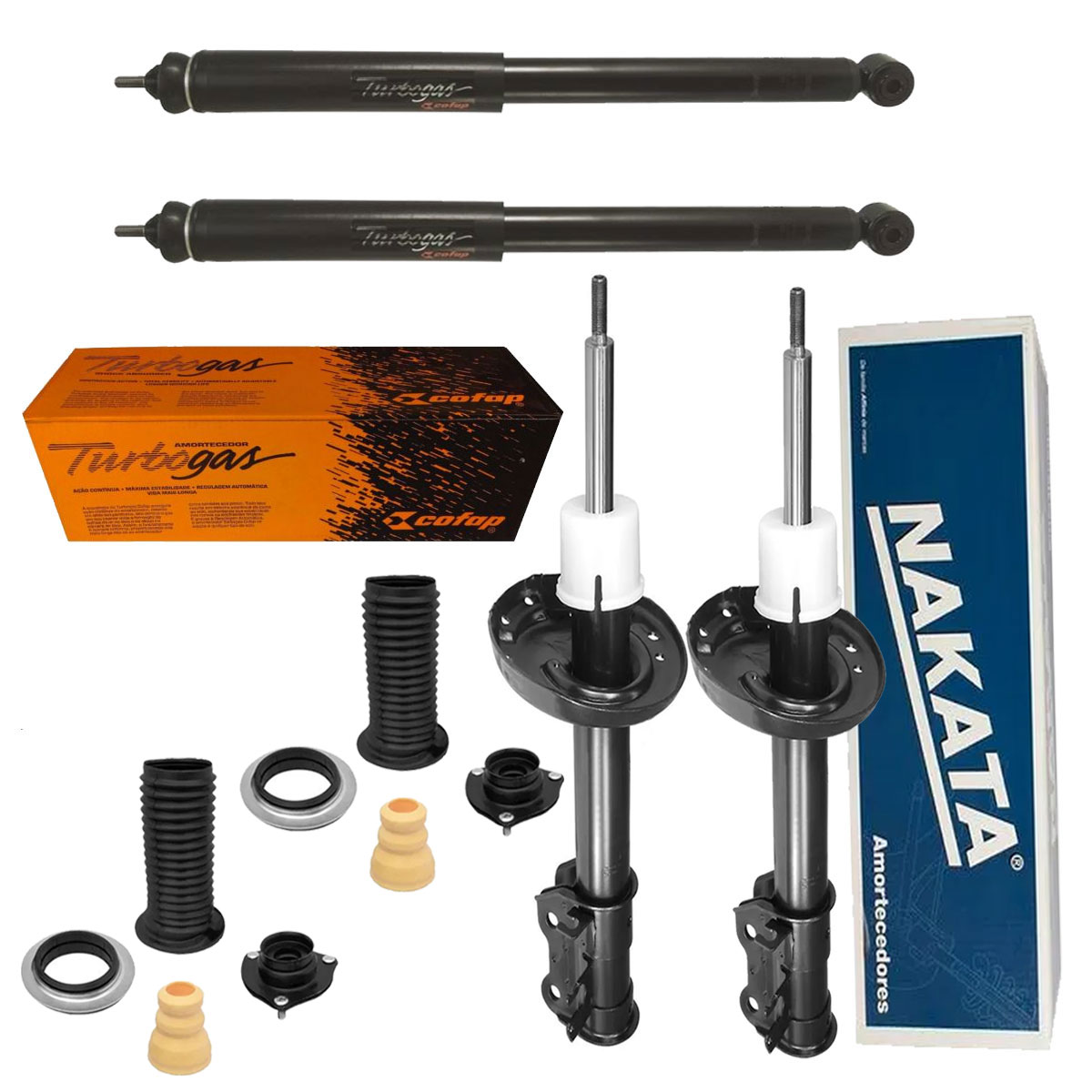 4 Amortecedores Dianteiros Traseiros + Kit Civic 2007 A 2011